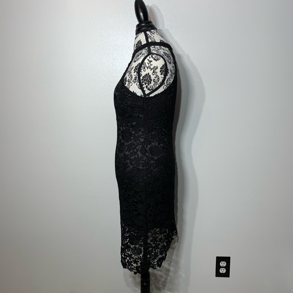 Floral Black knit lace Sleeveless Dress - Small - Picture 2 of 6